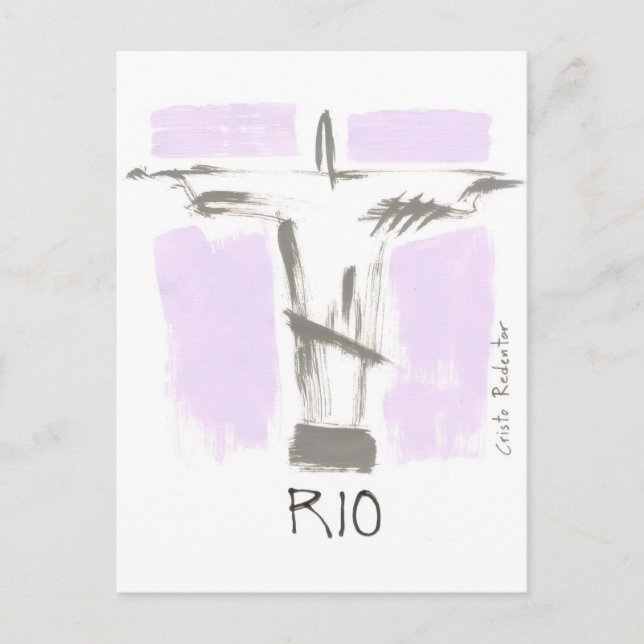 Cartão Postal Cristo Redentor Rio Brasil (Frente)