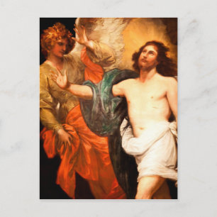 Cartão Postal Cristo ressuscitado voltando para cima