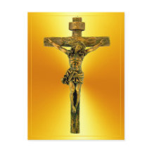 Cristo sobre o Cross Focus no Cartão-Postal de Fé