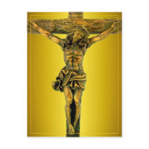 Cristo sobre o Cross Focus no Cartão-Postal de Fé