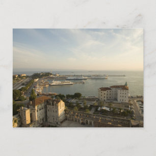 Cartão Postal Croácia, Dalmácia, Split. Vista da Riva