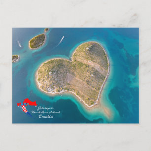 Cartão Postal Croácia   Hrvatska   Galešnjak, Ilha do Amor Coraç