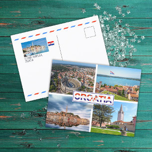 Cartão Postal Croácia Hrvatska Mar Adriático Ístria