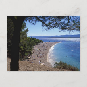 Cartão Postal Croácia, Ilha Brac, Bol, Praia Golden Cape