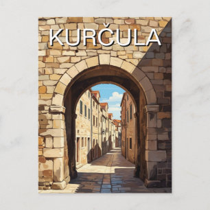 Cartão Postal Croácia Korcula Viagens