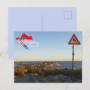 Cartão Postal Croácia Sevid Mar Adriático Hrvatska