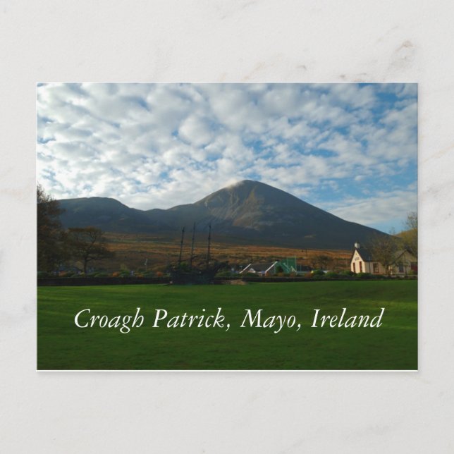 Cartão Postal Croagh Patrick, Mayo Irlanda (Frente)