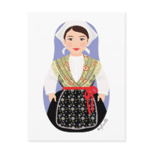 Cartão postal Croata-Ístria Matryoshka