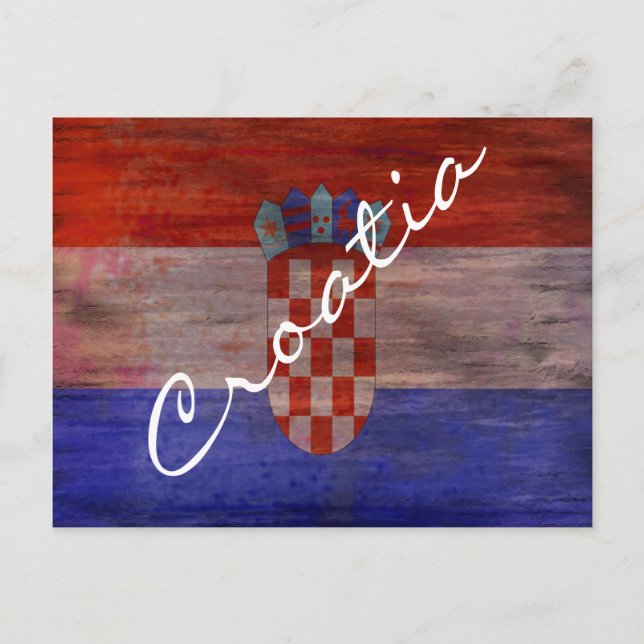 Cartão Postal Croatia distressed flag (Frente)