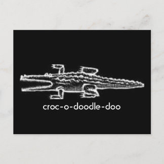 Cartão Postal croc-o-doodle-doo