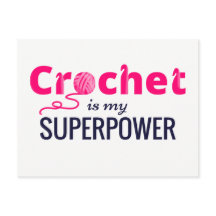Crochet é meu superpoder a rosa
