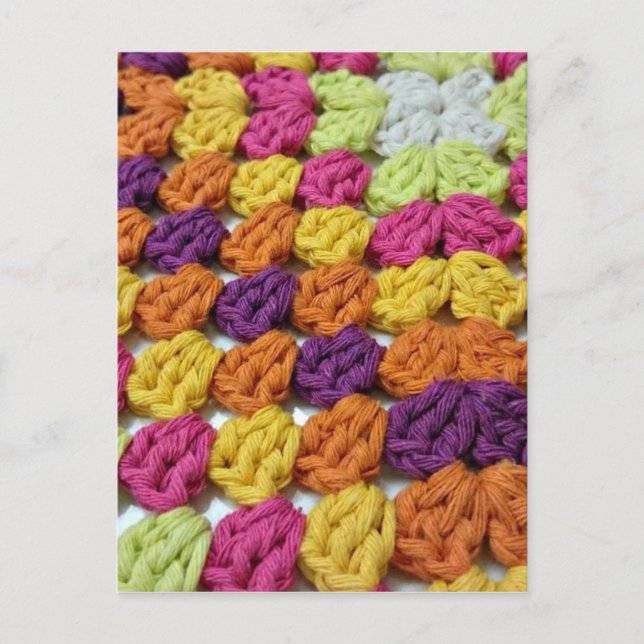 Cartão Postal Crochet Granny Square (Frente)