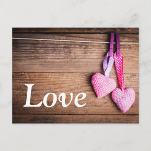 Cartão Postal Crochet Lovely Hearts