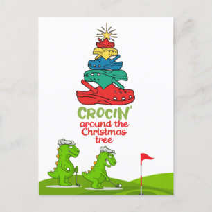 Cartão Postal Crocin em torno da árvore de Natal