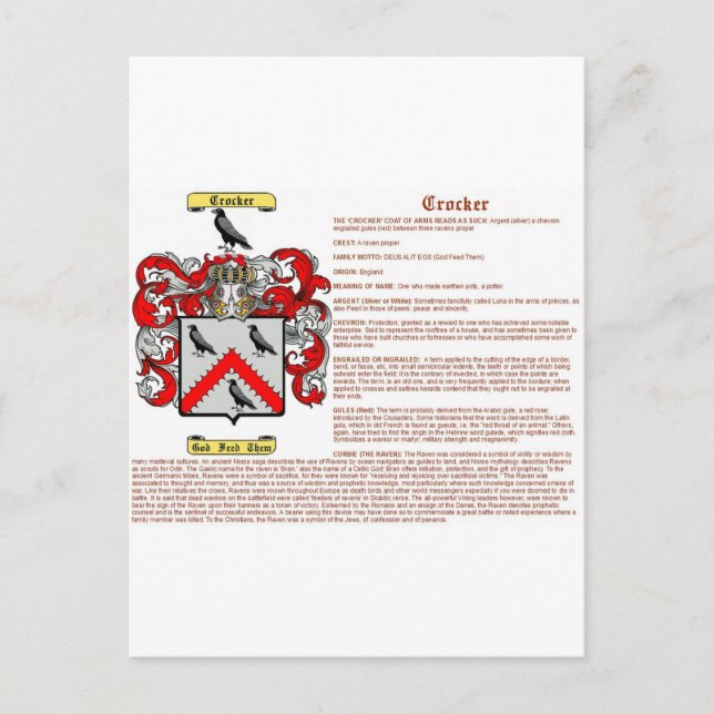 Cartão Postal crocker (significado) (Frente)