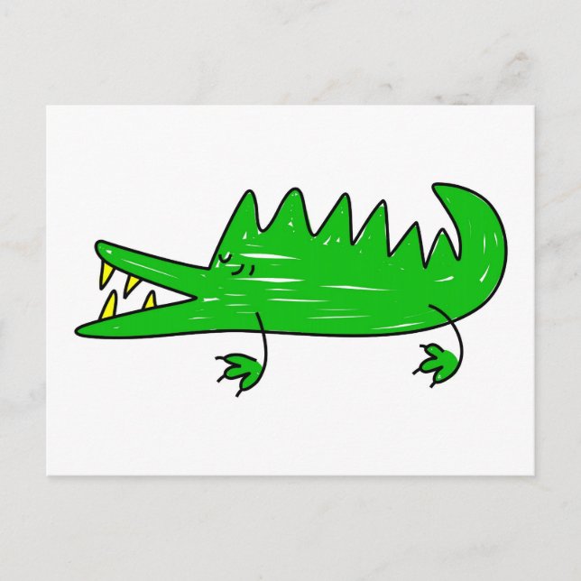 Cartão Postal crocodilo (Frente)