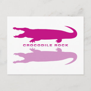 Cartão Postal Crocodilo Reflexão Roxo)