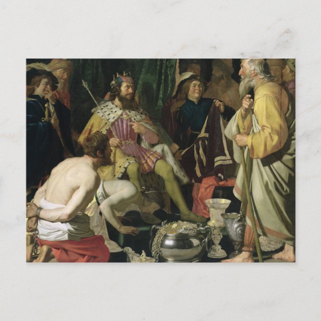 Cartão Postal Croesus e Solon, 1624 (Frente)