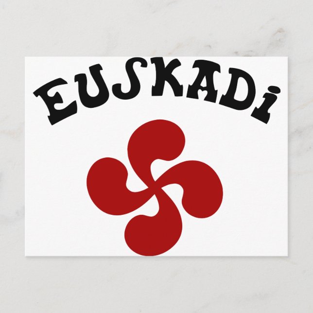 Cartão Postal Croix Basque Euskadi Rouge (Frente)