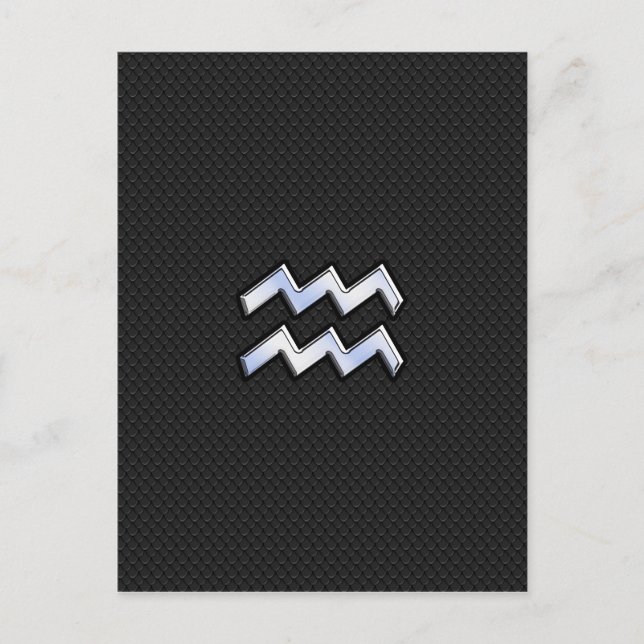 Cartão Postal Cromo como Aquarius Zodiac Símbolo em cobra (Frente)