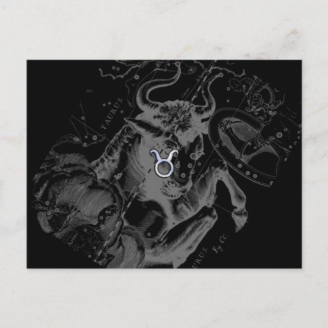 Cartão Postal Cromo como Taurus assina Hevelius (Frente)