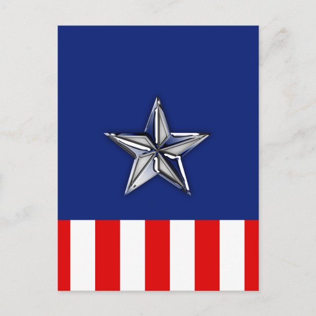 Cartão Postal Cromo Grande Como Estrela Prateada em Cores Festiv (Frente)