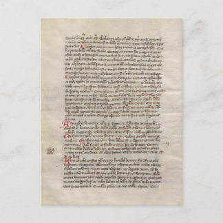 Cartão Postal Crônica de História Antiga Manuscrito Medieval