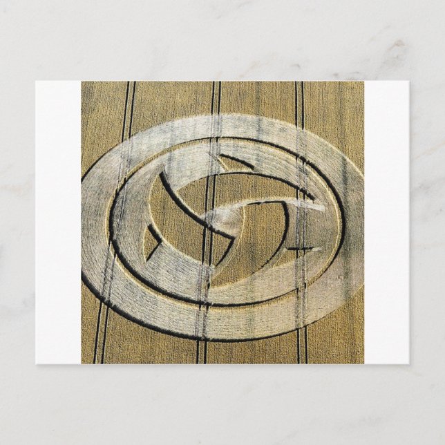 Cartão Postal Crop Circle Crescent Moons Wiltshire (Frente)