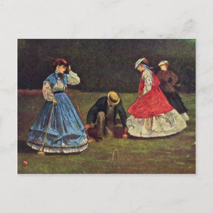 Cartão Postal Croquet Por Homer Winslow (Melhor Qualidade)