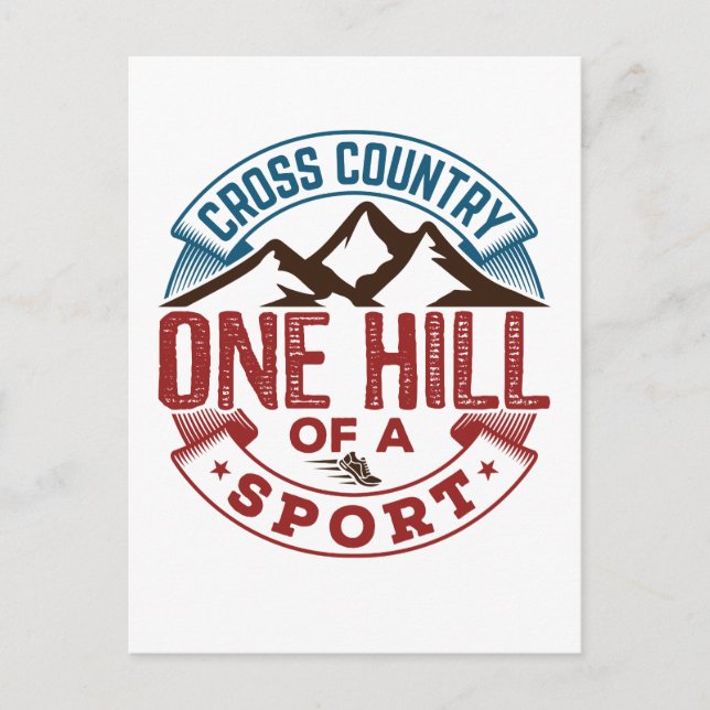 Cartão Postal Cross Country One Hill of a Sport (Frente)