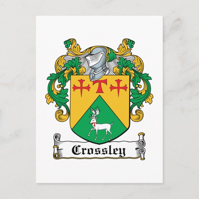 Cartão Postal Crossley Family Crest (Frente)