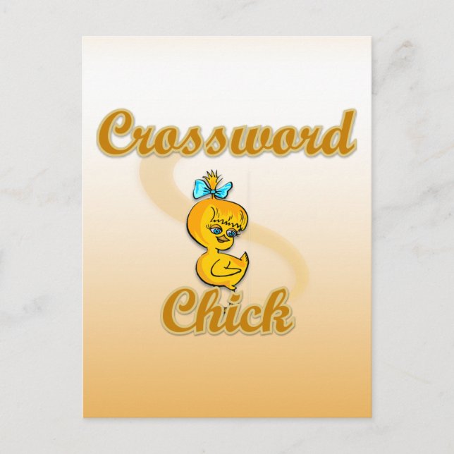 Cartão Postal Crossword Chick (Frente)