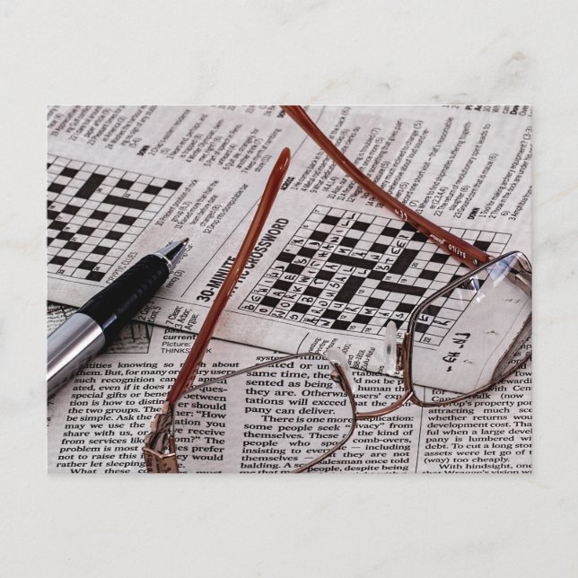 Cartão Postal Crossword Genius (Frente)