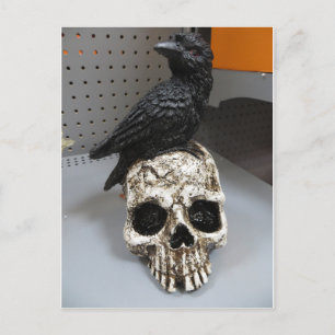 Cartão Postal Crow & Skull