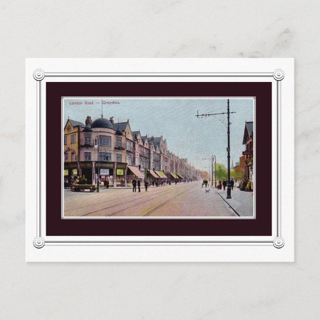 Cartão Postal Croydon, Surrey, Londres (Frente)