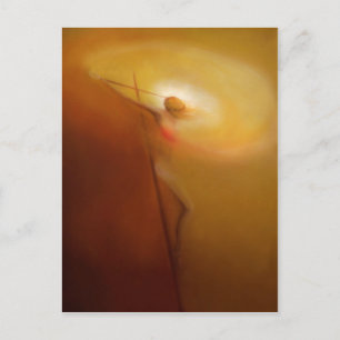 Cartão Postal Crucificação: Cristo desenhando tudo para si mesmo
