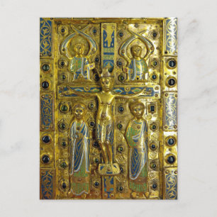 Cartão Postal Crucificação do Cristo, Limoges, 13 século