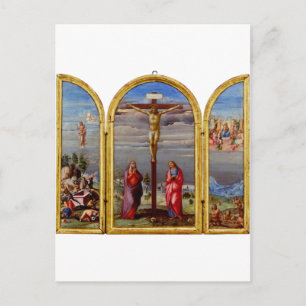 Cartão Postal Crucificação por Francesco Granacci