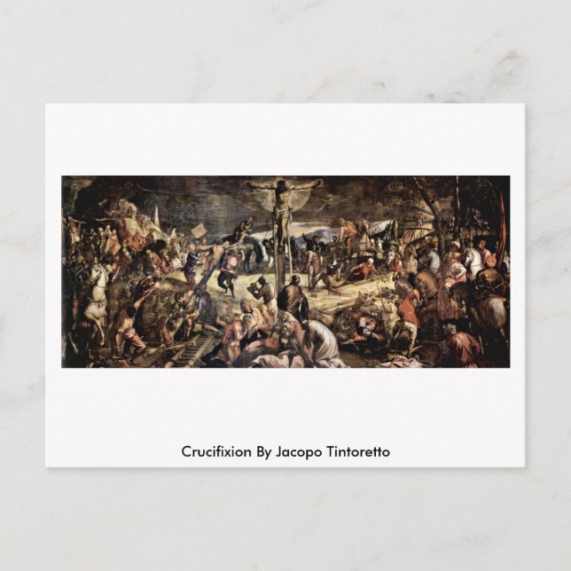 Cartão Postal Crucificação Por Jacopo Tintoretto (Frente)