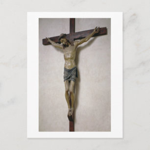 Cartão Postal Crucifixo (madeira policromática)
