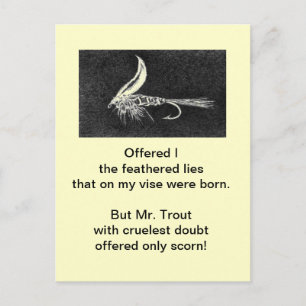 Cartão postal "Cruel Trout"