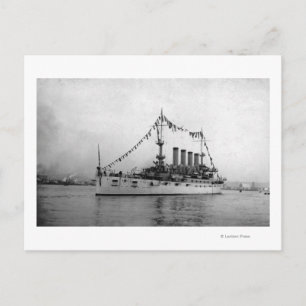 Cartão Postal Cruiser Washington ancorado em Seattle Harbor