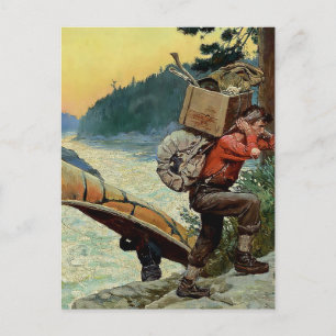 Cartão Postal "Cruisers Fazer Portage", por Philip R Goodwin