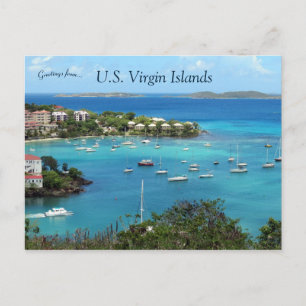Cartão Postal Cruz Bay Rua, Ilhas Virgens John U.S.
