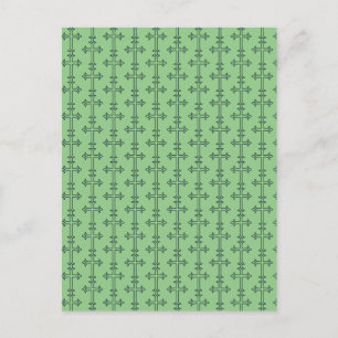 Cartão Postal Cruz Cristã Clássica Arte Minimalista Fina