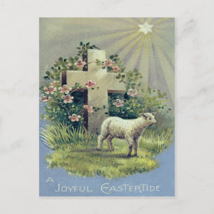 Cartão Postal Cruz Cristã Cordeiro Estrela