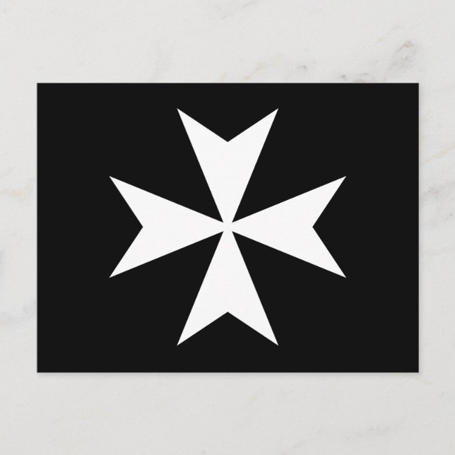 Cartão Postal Cruz de Malta Branca (Frente)