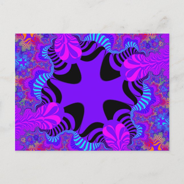 Cartão Postal Cruz Preta e Roxo (Frente)
