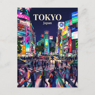 Cartão Postal Cruzamento de Shibuya Japão
