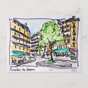 Cartão Postal Cruzamento do Odeon, Paris, França